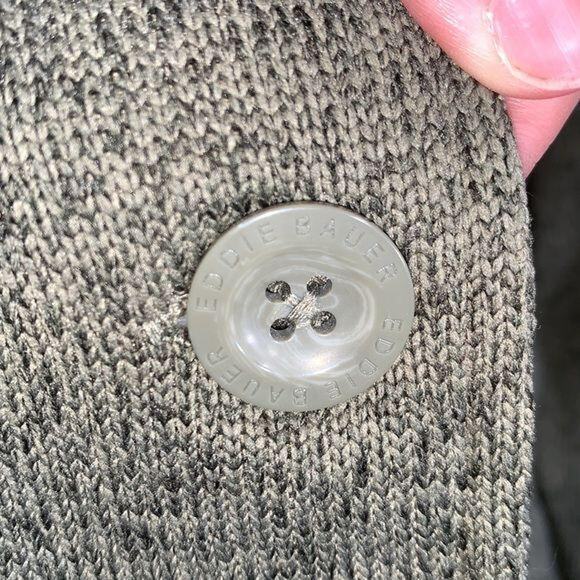 Eddie Bauer Womens Pea Coat Jacket Mid Weight Knit Button Closure Green Medium - Picture 12 of 14